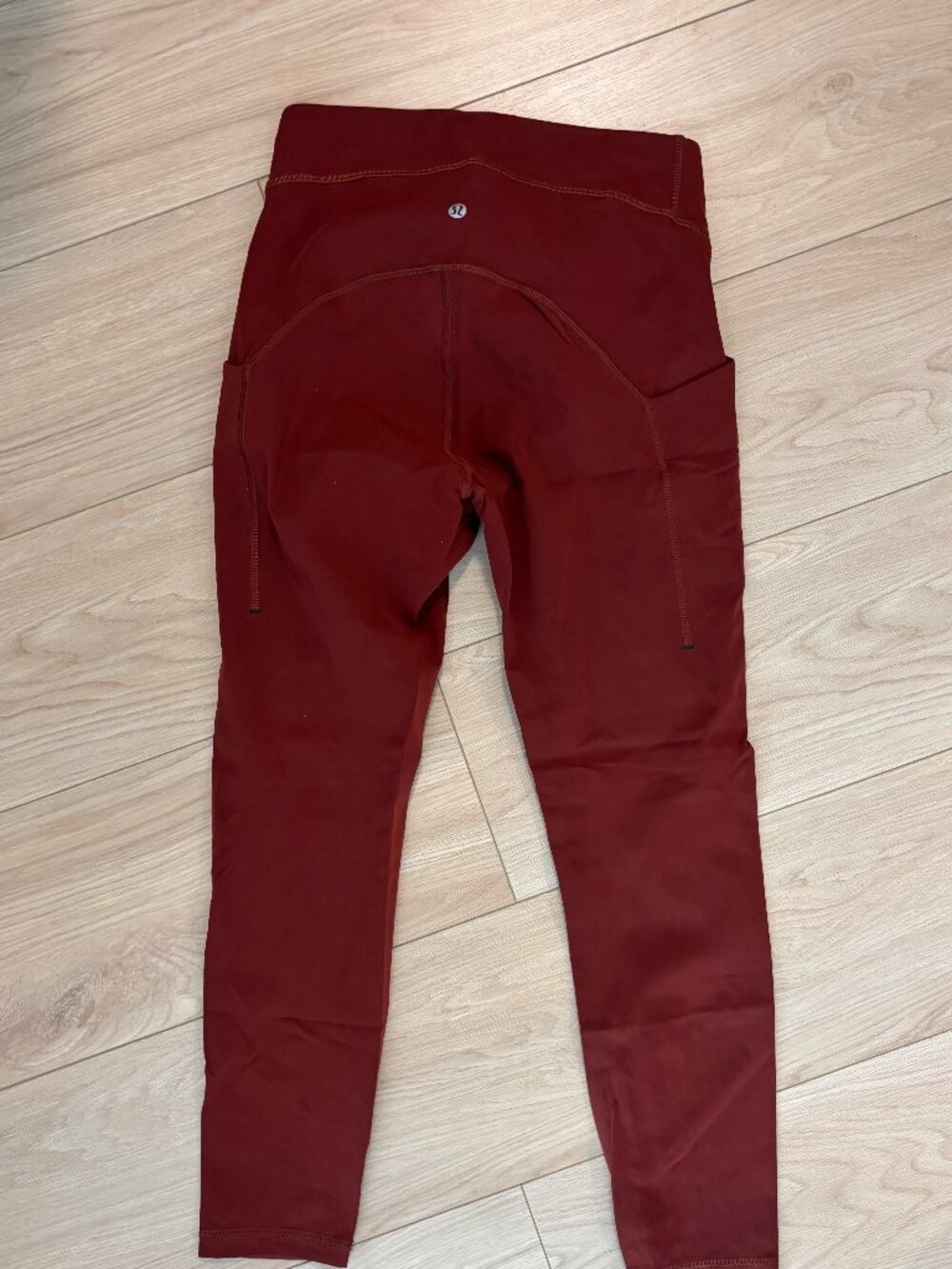 Lululemon - Rust Coloured Workout Legging with Pockets